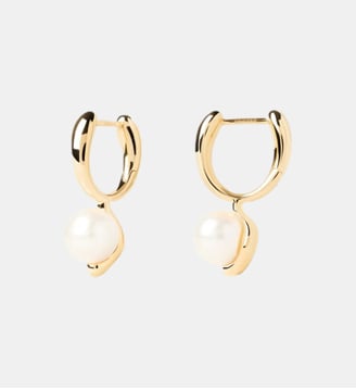 Boucle d'oreille Perla Doré AR01-E77-U - Pd Paola - Blanc et doré