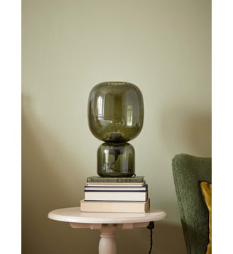 Lampe Louise en verre teinté - Cyrillus - Vert foncé