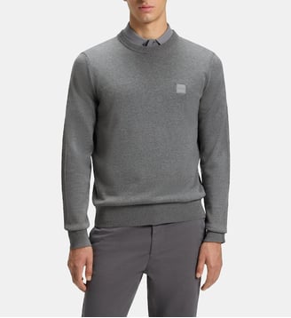 Pull modèle Kanovano coton et cachemire - BOSS - Silver