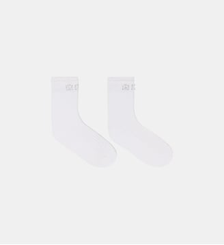 Chaussettes pointelles à perles - Maje - Blanc