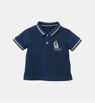 Polo en maille piquée  - Coton biologique - Cyrillus - Indigo