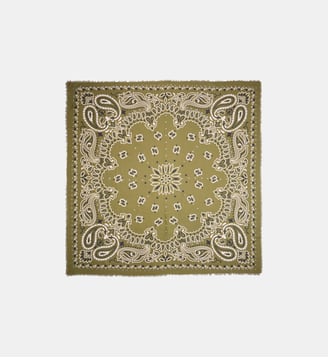 Grand foulard à motifs PAISLEY - Wild - Kaki
