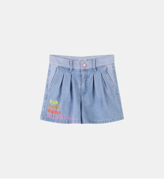 Shorts in jeans regolabili - Billieblush - Double stone et bleach
