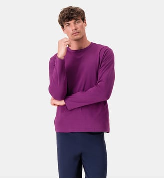 T-shirt à manches longues en coton - Le Slip Francais - Violet