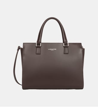 Grand sac cabas main Smooth en cuir - Lancaster - Marron