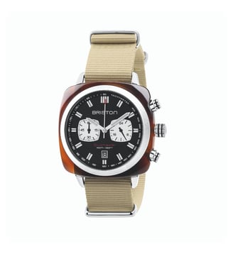 Montre Clubmaster Noir, Argenté 17142SATS1NK - Briston - Marron
