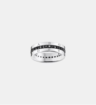Bague ruban pierres noires pavé - Thomas Sabo - Argent