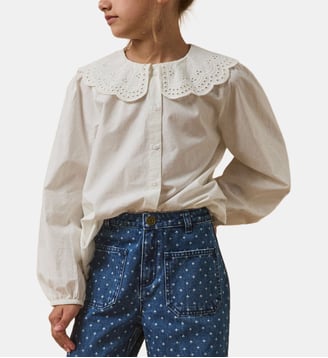 Blouse  maxi col - Cyrillus - Blanc cassé