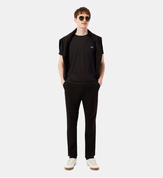 T-shirt coton Pima léger - Lacoste - Marron buffle