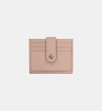 Porte-cartes signature en cuir - Lancaster - Nude