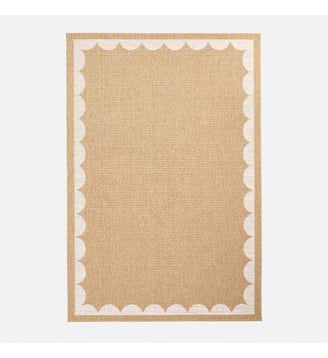 Tapis effet jute intérieur/extérieur - La Redoute Interieurs - Naturel et blanc