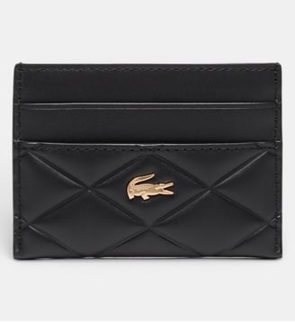 Porte-cartes Crocodelle en cuir - Lacoste - Noir