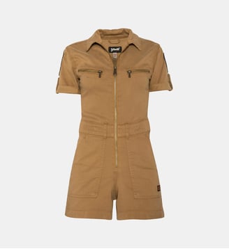 Combishort légère et badgée - Schott - Beige marron