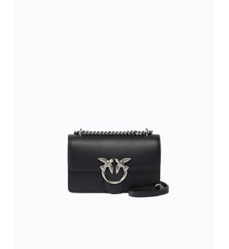 Petit sac à épaule love bag one simply - Pinko - Noir argent vieilli
