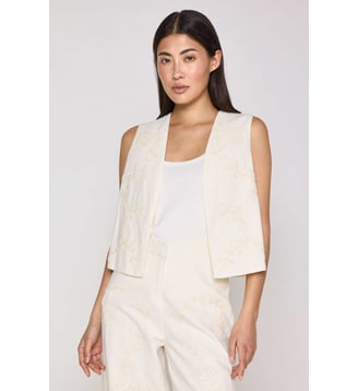 Veste droite sans manches Caya - Maison 123 - Écru