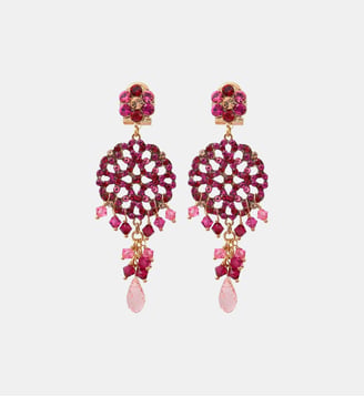 Boucles d'oreilles tiges percées   - Chiara - Satellite - Rose
