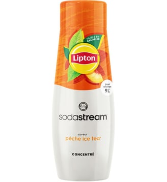 Concentré Lipton Ice Tea saveur Pêche 440 ml - Sodastream - Jaune et vert