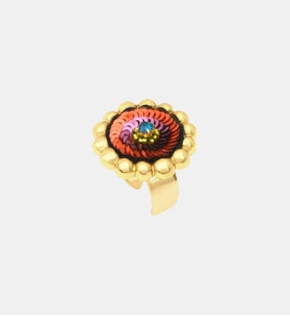 Bague ronde   - Angèle - Satellite - Orange