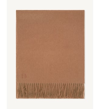 Echarpe à franges en cachemire    - Bompard - Camel