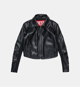 Veste en tissu enduit avec inserts extensibles - Diesel Kids - Noir