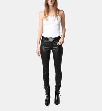 Pantalon Phlame 100% Cuir - Zadig&Voltaire - Noir
