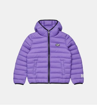 Veste matelassée avec logo imprimé - Diesel Kids - Violette