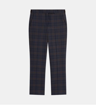 Pantalon droit élastiqué à carreaux - MISA - Gerard Darel - Marine