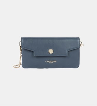 Petite pochette Mademoiselle Grace en cuir - Lancaster - Bleu mer