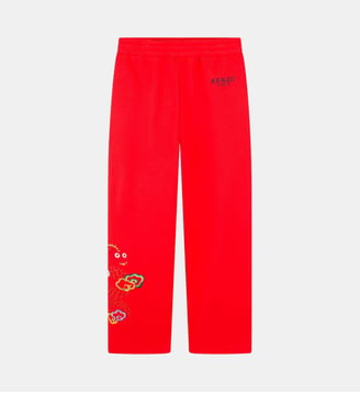 Pantalon de jogging à broderie - Kenzo Kids - Piment