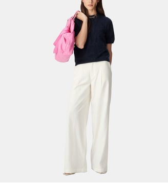 Pantalon de tailleur motif rayures - Ikks - Écru