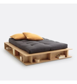 Lit avec rangements - La Redoute Interieurs - Bois clair naturel