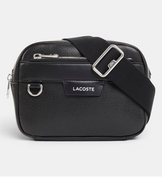 Mini sac reporter Ossian en cuir - Lacoste - Noir