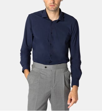 Chemise performance marine infroissable - Atelier Privé - Bleu marine