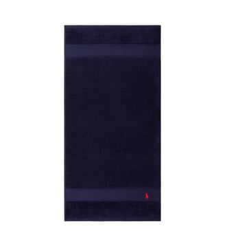 Serviette de bain  en coton - Ralph Lauren Home - Bleu marine