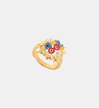 Bague cocktail bouquet de fleurs - Les Néréides - Multicolore