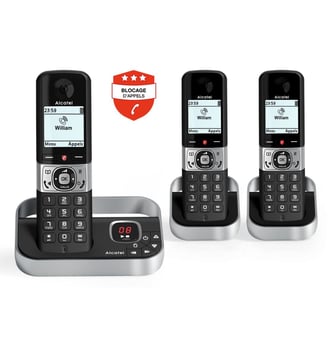 Téléphone sans fil F890 Voice Trio Noir Alcatel