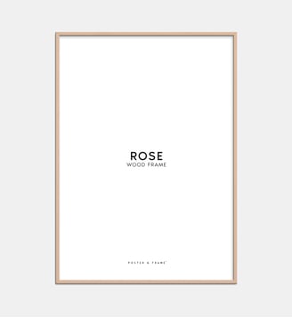 Cadre en bois rose en acrylique - Poster & Frame - Rose