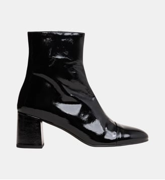 Bottines Doniama cuir vernis plissé - Jonak - Noir