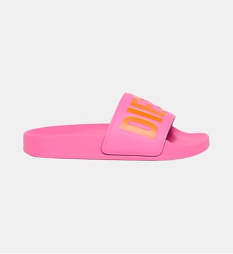 Claquettes avec logo - Diesel Kids - Rose super