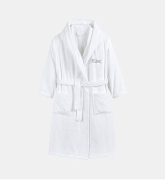 Peignoir adulte personnalisé coton égyptien Kheops - La Redoute Interieurs - Blanc