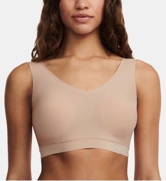 Brassière coques v neck seconde peau - Chantelle - Marron clair