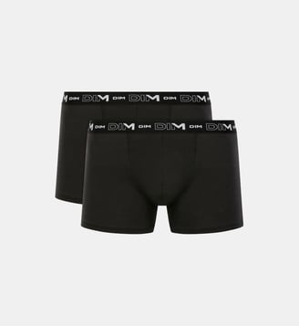 Lot de 2 Boxers Coton Strech - Dim - Noir