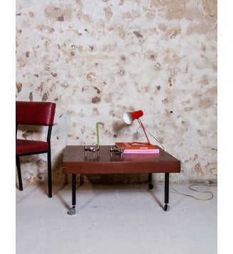 Table basse en teck Donna N°232- Produit chiné - Debongout - Bois
