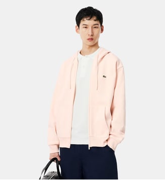 Sweatshirt à capuche molleton - Lacoste - Rose