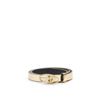 Ceinture 1.5 cm fine avec finition métallisée effet miroir - Diesel - Bronze