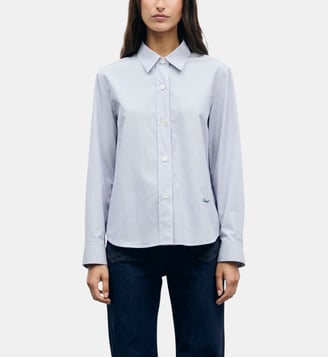 Chemise en popeline rayée - LYLA - Gerard Darel - Nuage