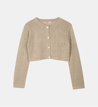 Cardigan de cérémonie pailleté - Billieblush - Doré clair