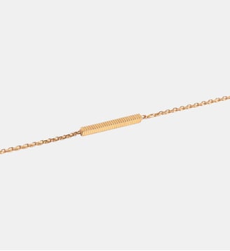 Bracelet Anagramme godronnée sur chaine. - JEM - Jaune