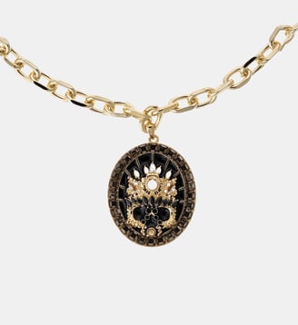 Collier en chaîne avec pendentif central ICONIC - Hipanema - Noir
