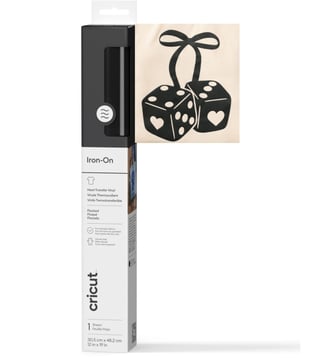 Accessoire Flocked Iron On Black - Cricut - Noir